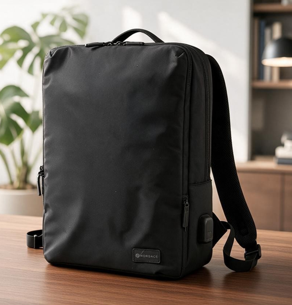 Nordace Siena Smart Backpack Black 15.6 Laptop USB Charging Travel Work Daypack